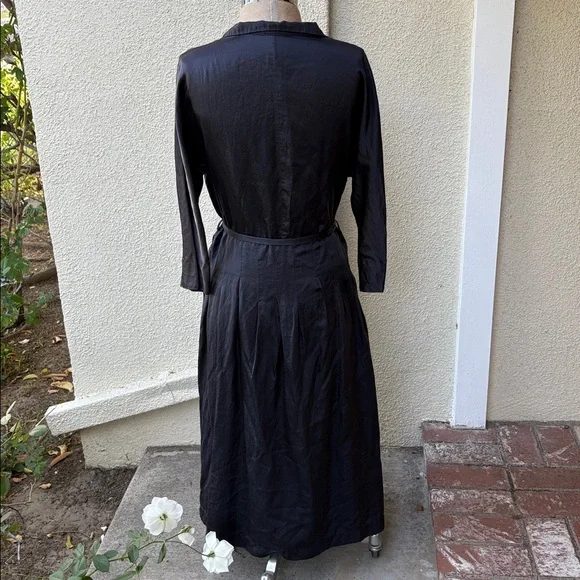 CP Shades gorgeous silk blend black dress w/ great pockets & belt. Made in USA - Picture 6 of 15